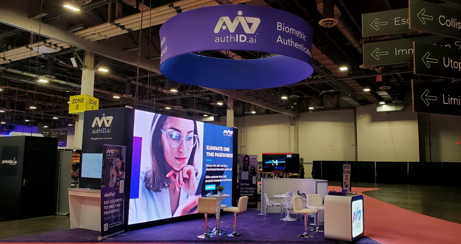 LED wall planning for Las Vegas trade show booth with LED video wall and exhibit layout