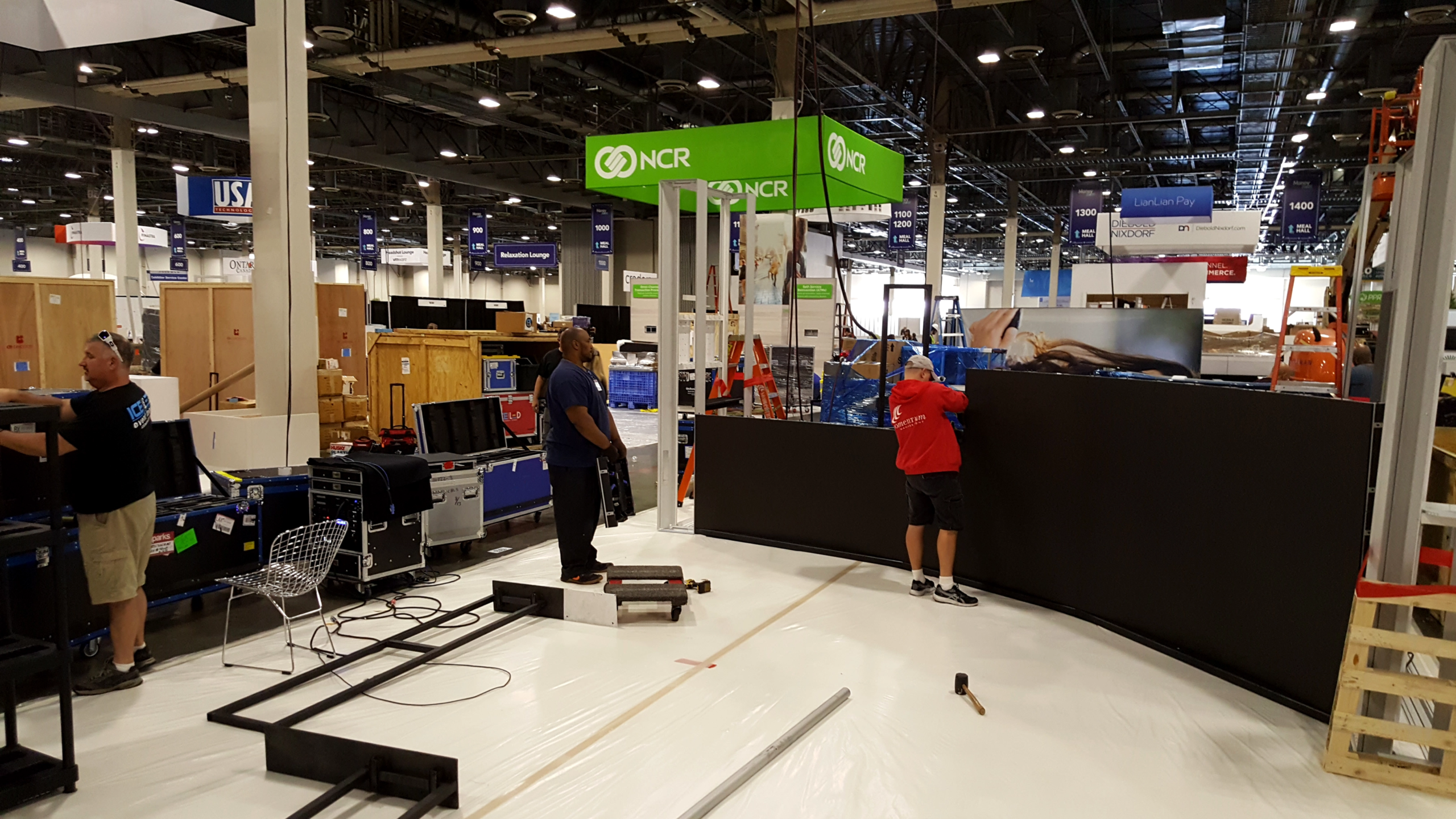 ICE Creative LED trade show booth and LED video wall setup support